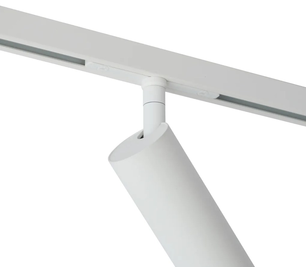 Foco moderno branco para sistema de calha monofásico GU10 35mm - Slimline Uzzy