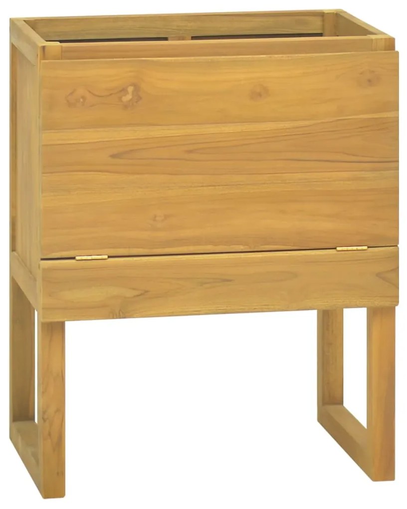 vidaXL Armário de casa de banho 60x40x75 cm madeira de teca maciça