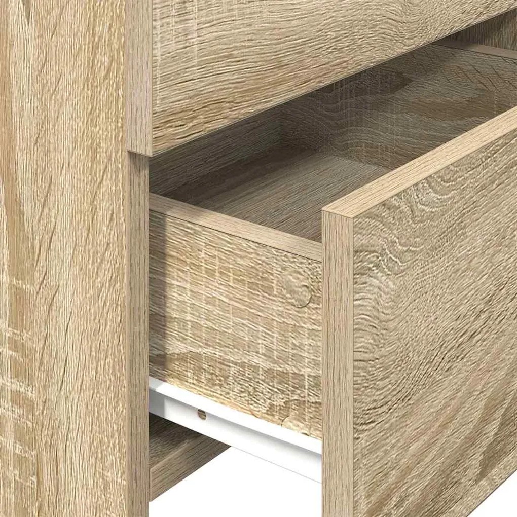 Mesa de cabeceira com 2 gavetas Carvalho Sonoma 40x36,5x62 cm