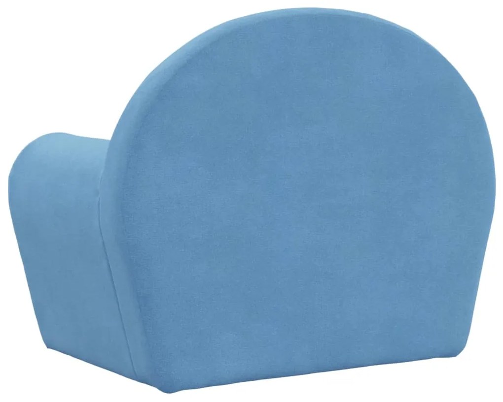 Sofá-cama infantil pelúcia macia azul