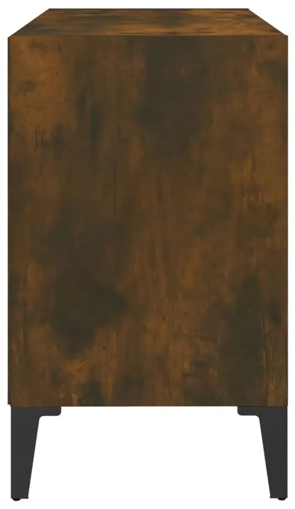 Móvel de TV pernas em metal 69,5x30x50 cm cor carvalho fumado