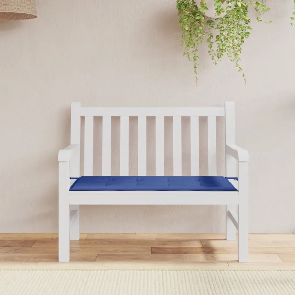 Almofadão p/ banco de jardim 100x50x3cm tecido oxford azul real