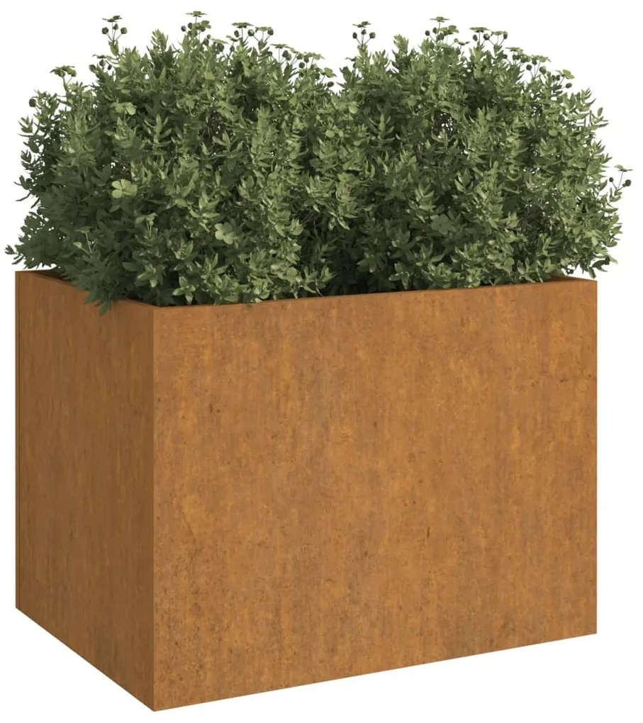 Vaso/floreira 62x47x46 cm aço corten