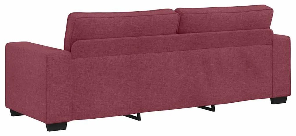 Sofá de 3 lugares tecido 180 cm vermelho tinto