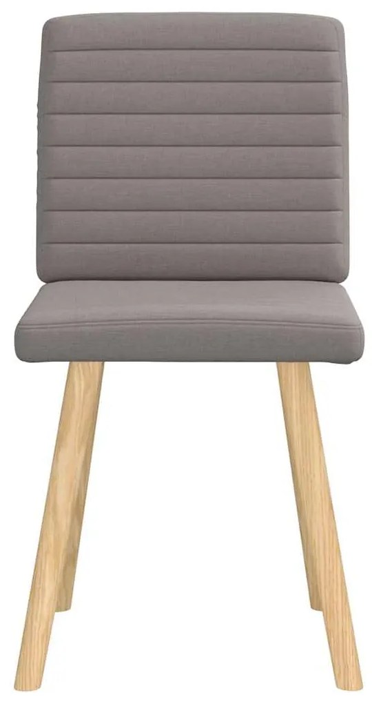 Cadeiras de jantar 2 pcs tecido cinzento-acastanhado