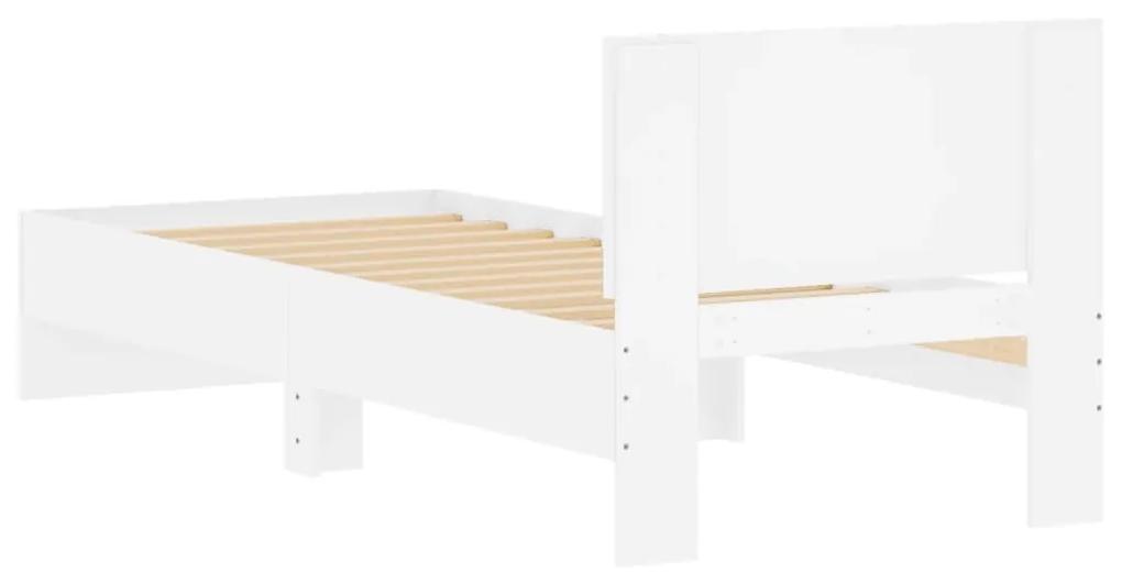 Estrutura cama c/ cabeceira 90x200 cm derivados madeira branco