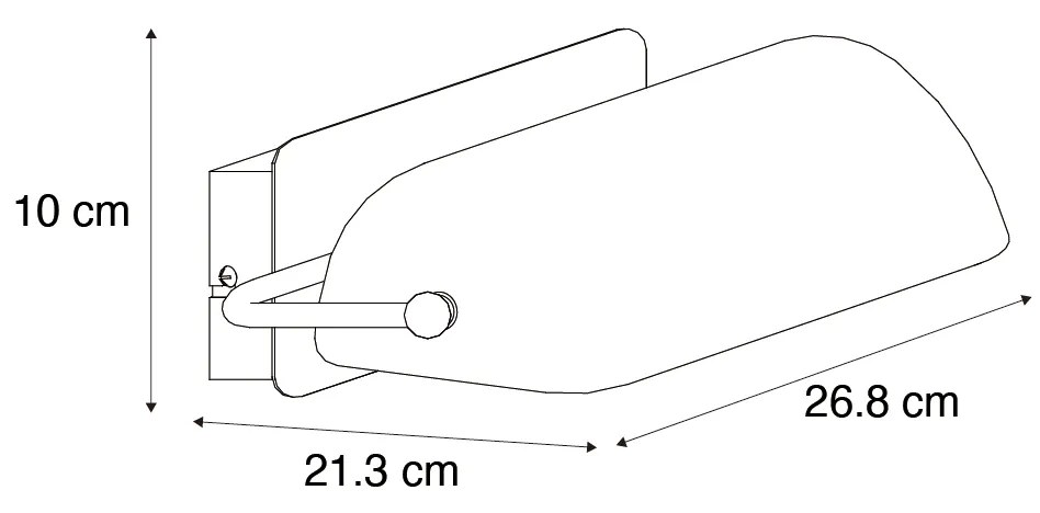 Candeeiro de parede clássico bronze escuro com vidro verde - Banker