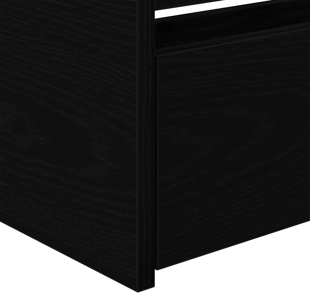 Cama Carvalho Preto Madeira Derivada 90 x 200 cm Durável Cama