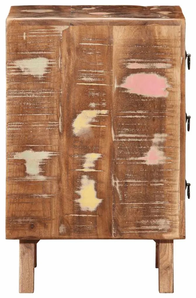 Mesa de cabeceira 37x32x50 cm madeira recuperada maciça