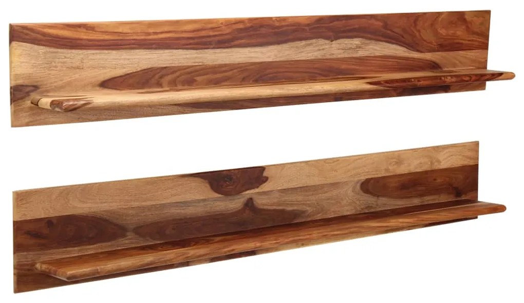 vidaXL Prateleiras de parede 2 pcs 169x26x20cm madeira acácia maciça