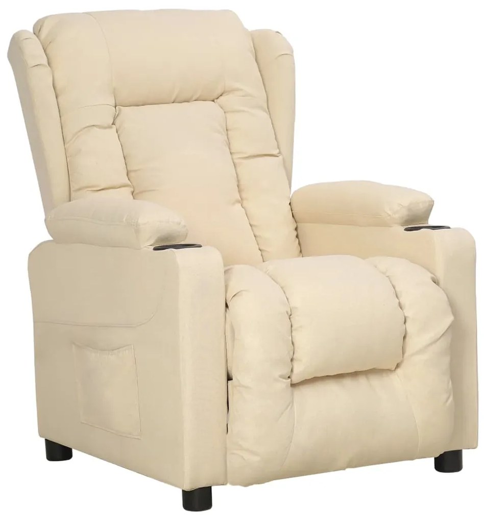 Poltrona elevatória tecido cor creme