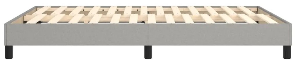 Estrutura de cama sem colchão 140x190 cm tecido cinzento-claro