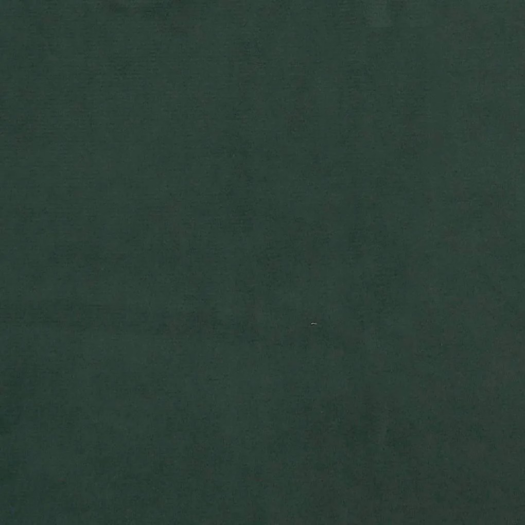 Colchão de molas ensacadas 120x220x20 cm veludo verde-escuro