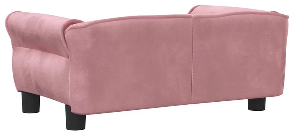 Cama para cães 70x45x30 cm veludo rosa