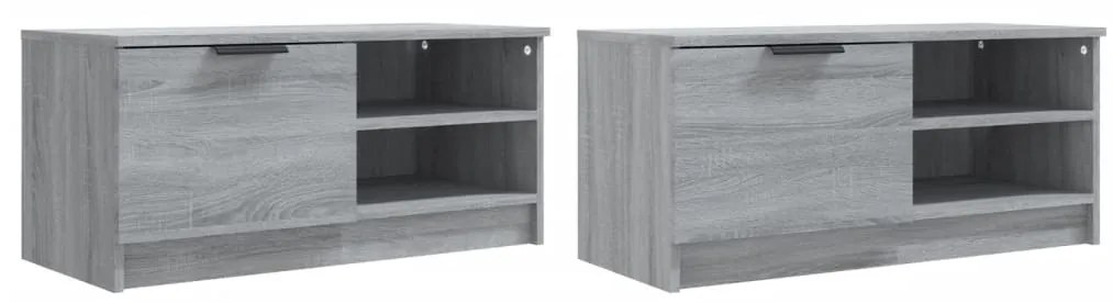 Armários TV 2pcs 80x35x36,5cm madeira proc. cor sonoma cinzento