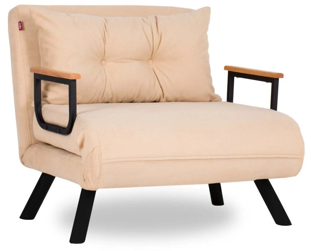 Sofá-Cama de 1 Lugar Sando – Creme – 175 cm x 60 cm