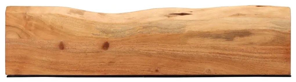 Prateleiras parede 2 pcs 80x20x3,5 cm madeira de acácia maciça