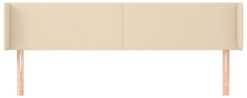 Cabeceira de cama c/ abas tecido 163x16x78/88 cm creme