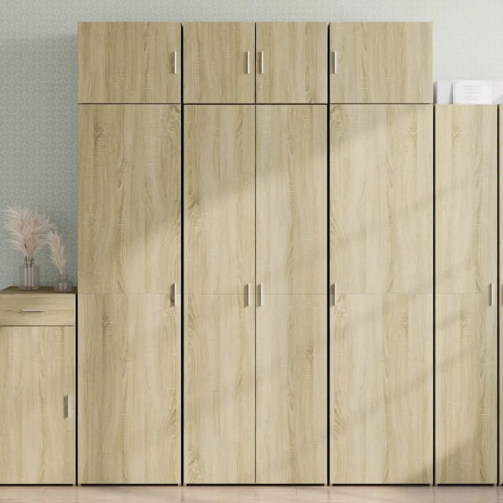 vidaXL Armário alto 70x42,5x185 cm derivados madeira carvalho sonoma