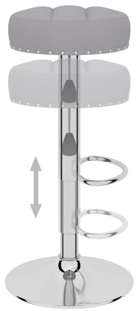 Bancos de bar 2 pcs tecido cinzento
