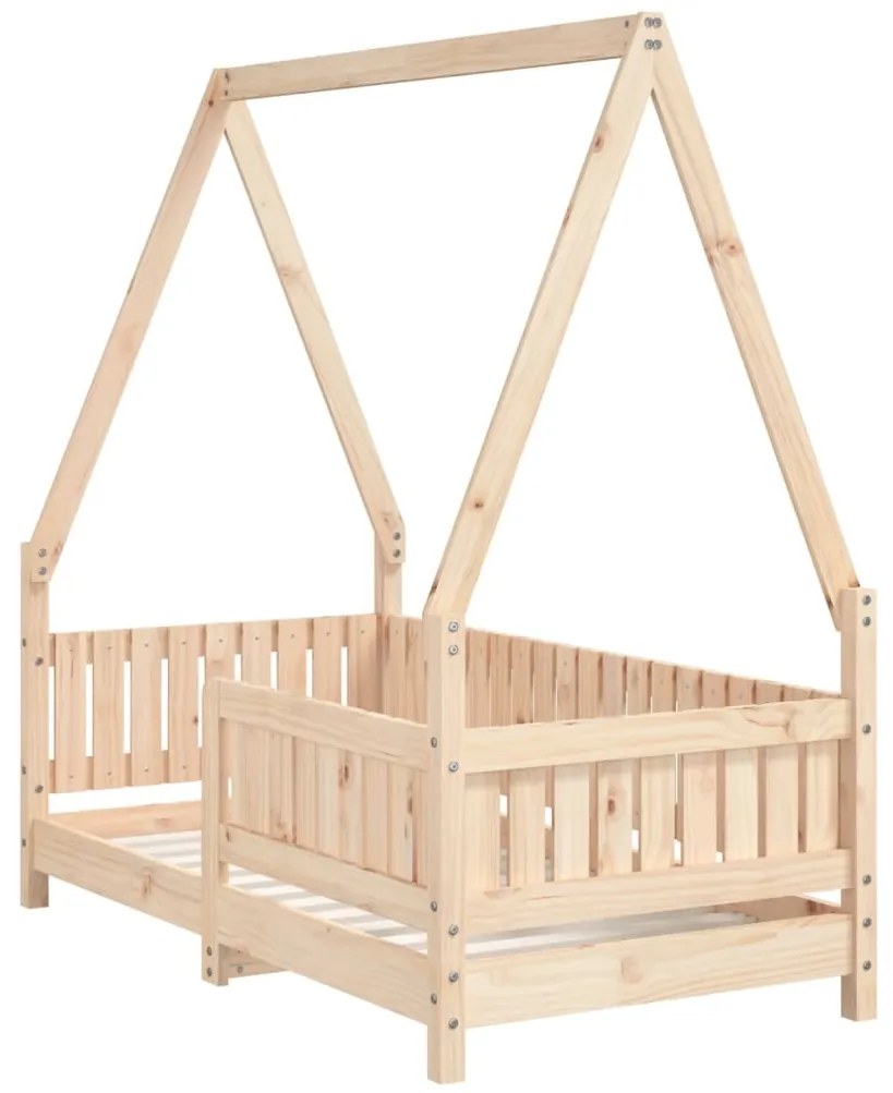 Estrutura de cama infantil 70x140 cm pinho maciço