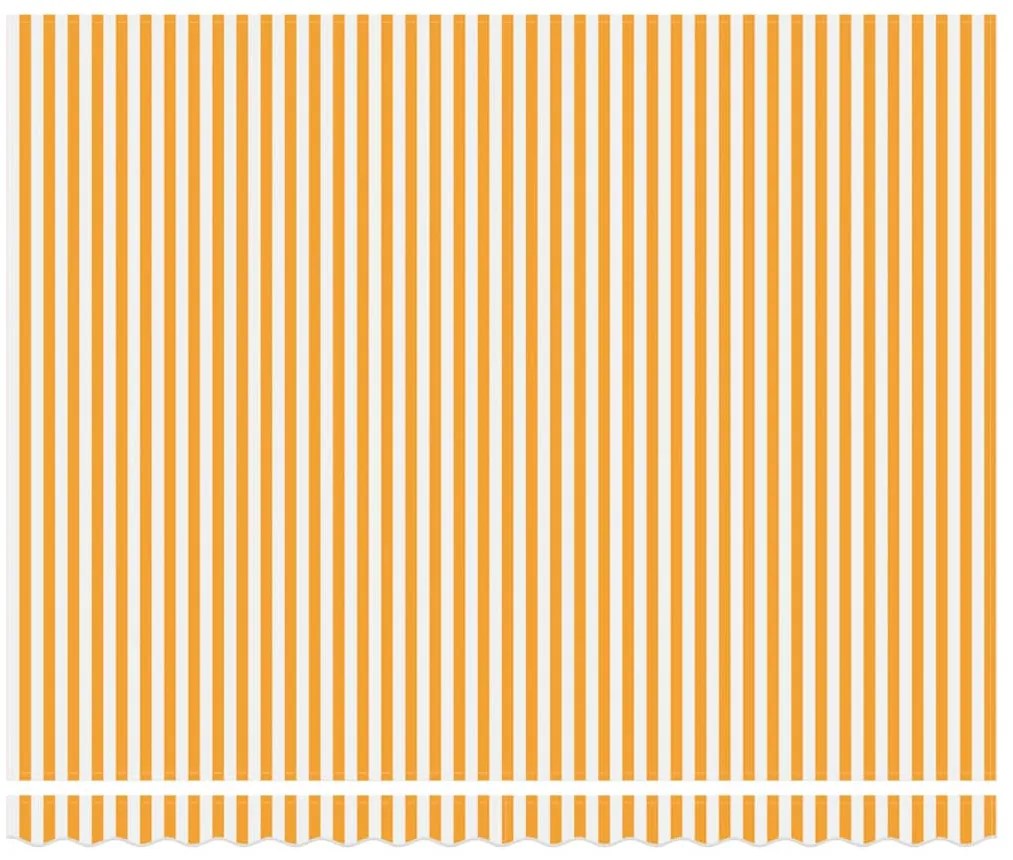 Toldo Retrátil Amarelo e Branco 400x300 cm Alumínio e Poliéster