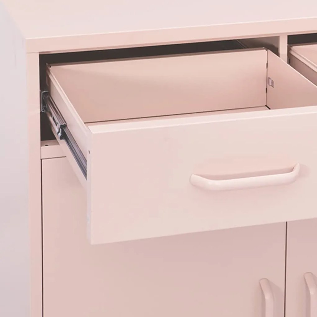 Armário de arrumação aço 80x35x101,5 cm rosa