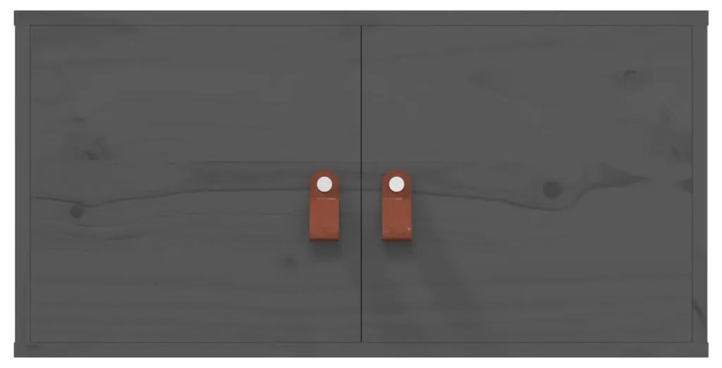 Armários de parede 2 pcs 60x30x30 cm pinho maciço cinzento