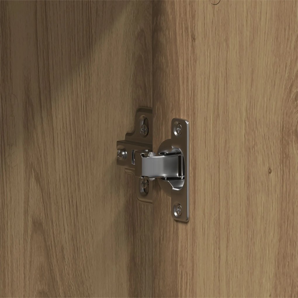 Conjunto de Móveis Para Casa de Banho de 4 Peças Carvalho Artesanal Ma
