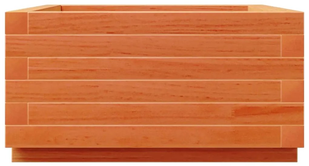 Vaso/floreira de jardim 50x50x26,5 cm pinho maciço castanho-mel