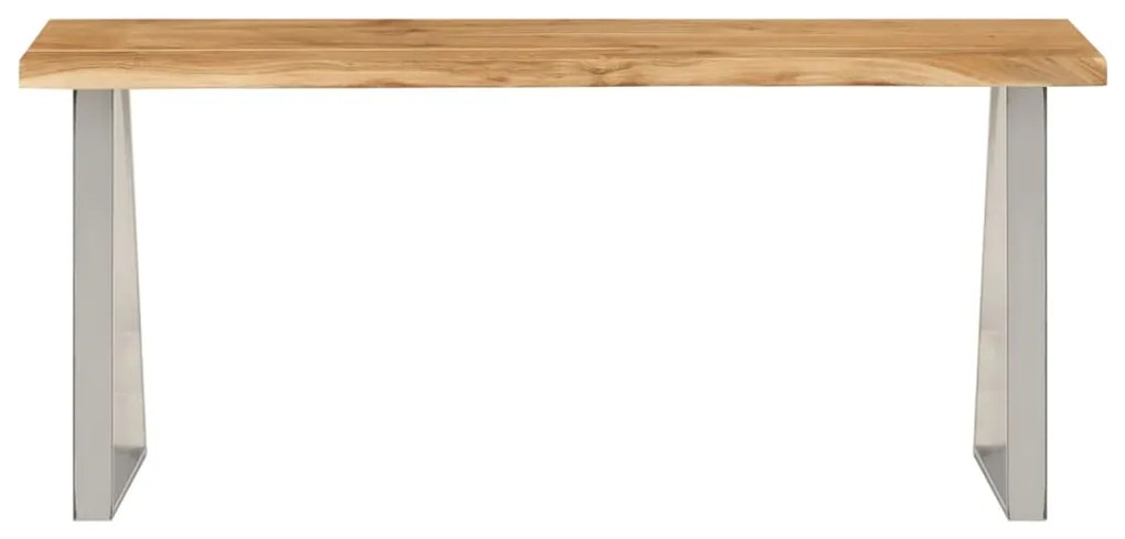 Banco com bordas vivas 105 cm madeira de acácia maciça