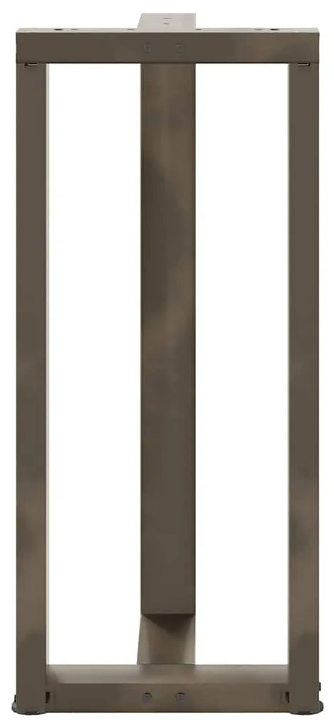 Pés de mesa de bar em forma de T, 2 peças, preto, 50x35x(90-91) cm, aç