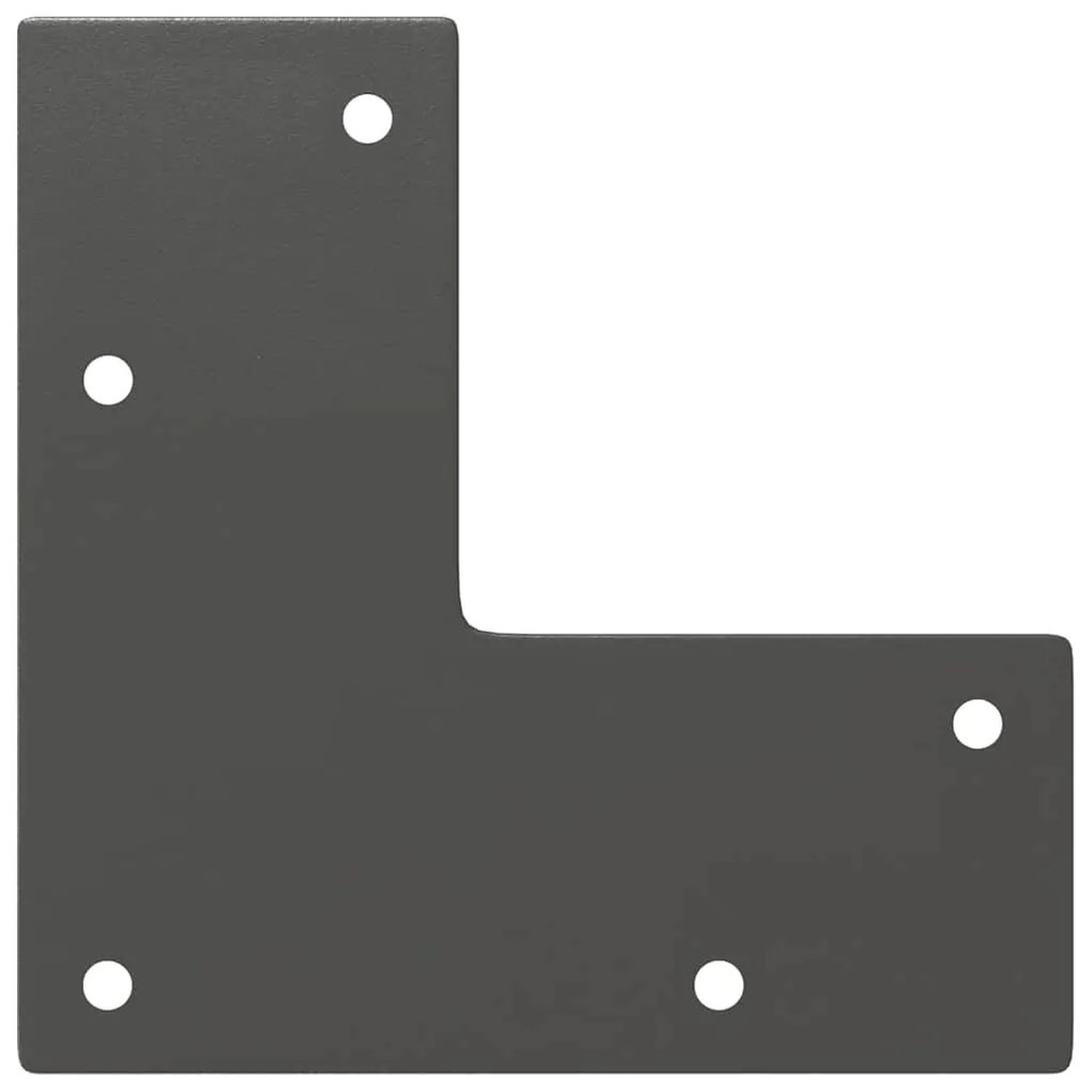 Pernas de grampo para mesa de centro 4 peças antracite 20 cm aço maciç