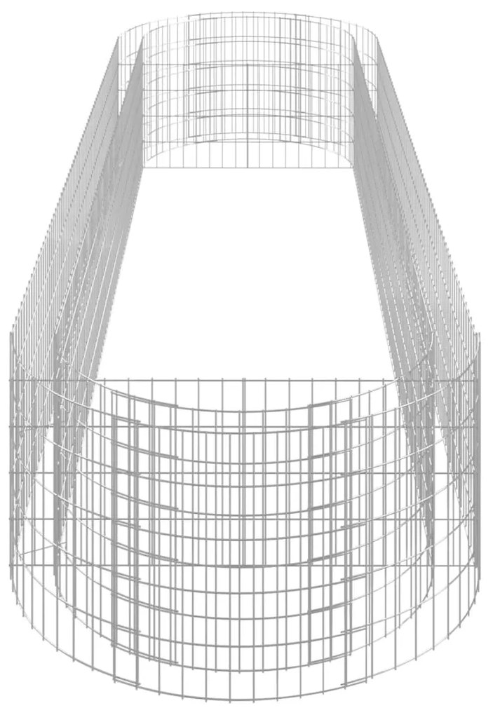 Canteiro elevado/cesto gabião 400x100x50 cm ferro galvanizado