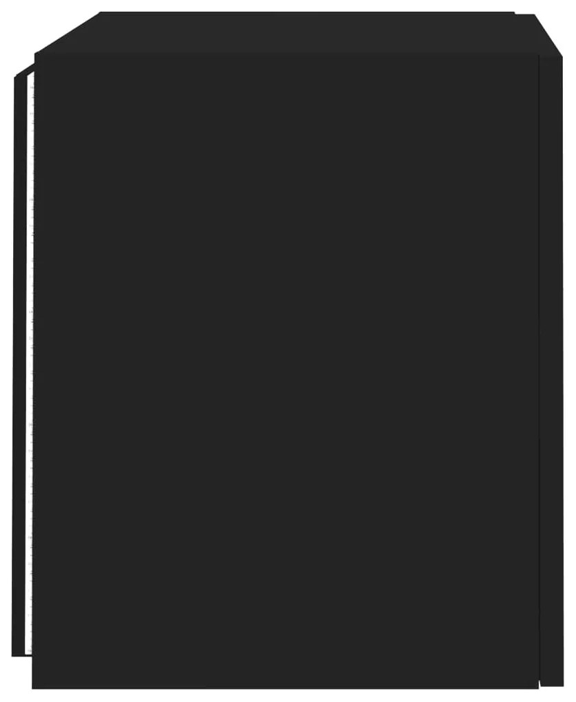 Móvel de parede para TV com luzes LED 40,5x35x40 cm preto