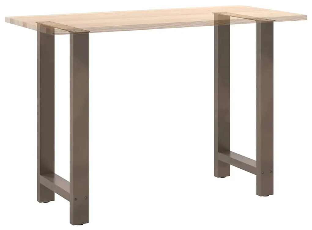 Pés de mesa de bar em aço natural, 2 peças, 50x(90-91) cm, aço
