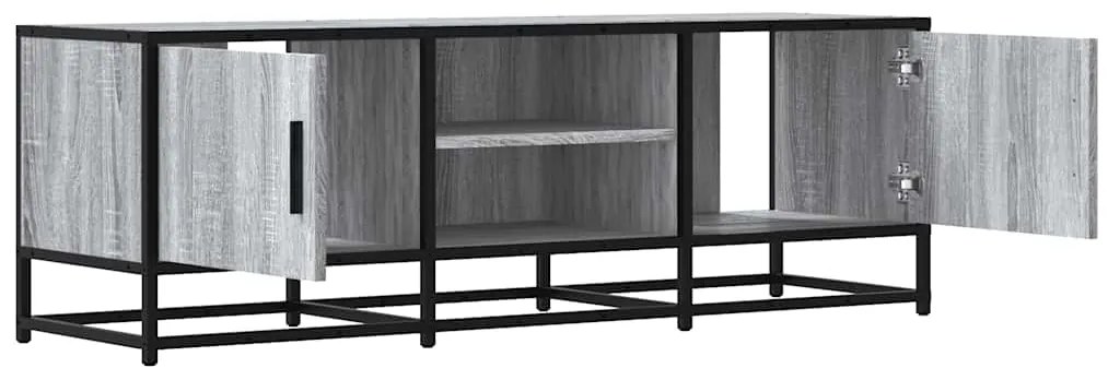 Móvel p/ TV 120x35x41cm derivados madeira/metal cinzento sonoma
