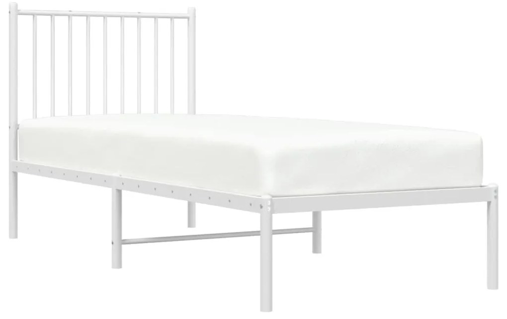 Estrutura de cama sem colchão com cabeceira 75x190 cm branco