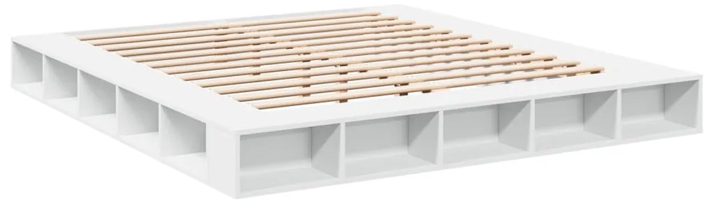 Estrutura de cama 180x200 cm derivados de madeira branco
