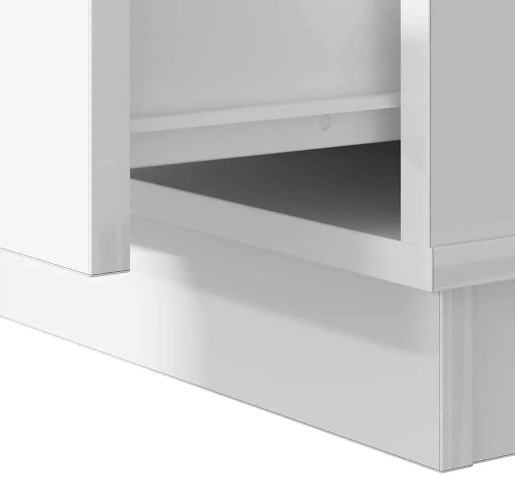 Criado-mudo com LED Branco 50x34,5x50 cm