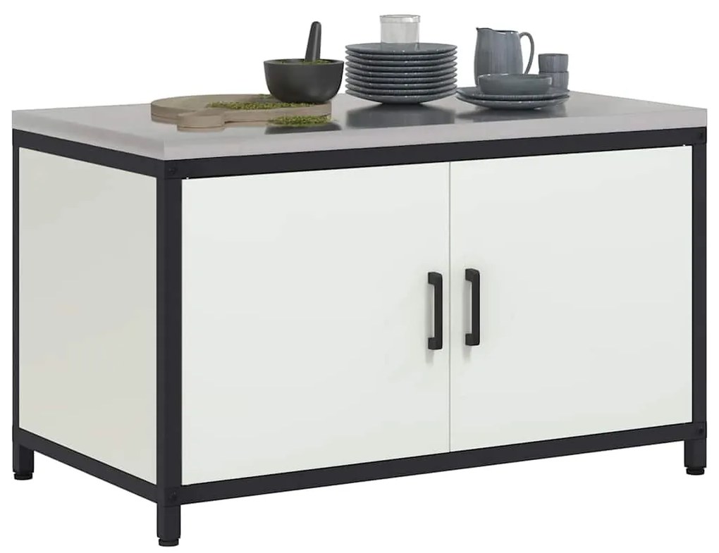 Armário de Armazenamento para Cozinha Branco 60 x 50 x 92 cm