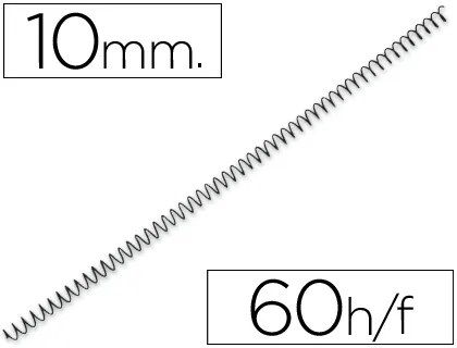 Espiral Q-Connect Metálica 64 5:1 10 mm 1 mm Caixa de 200 Unidades