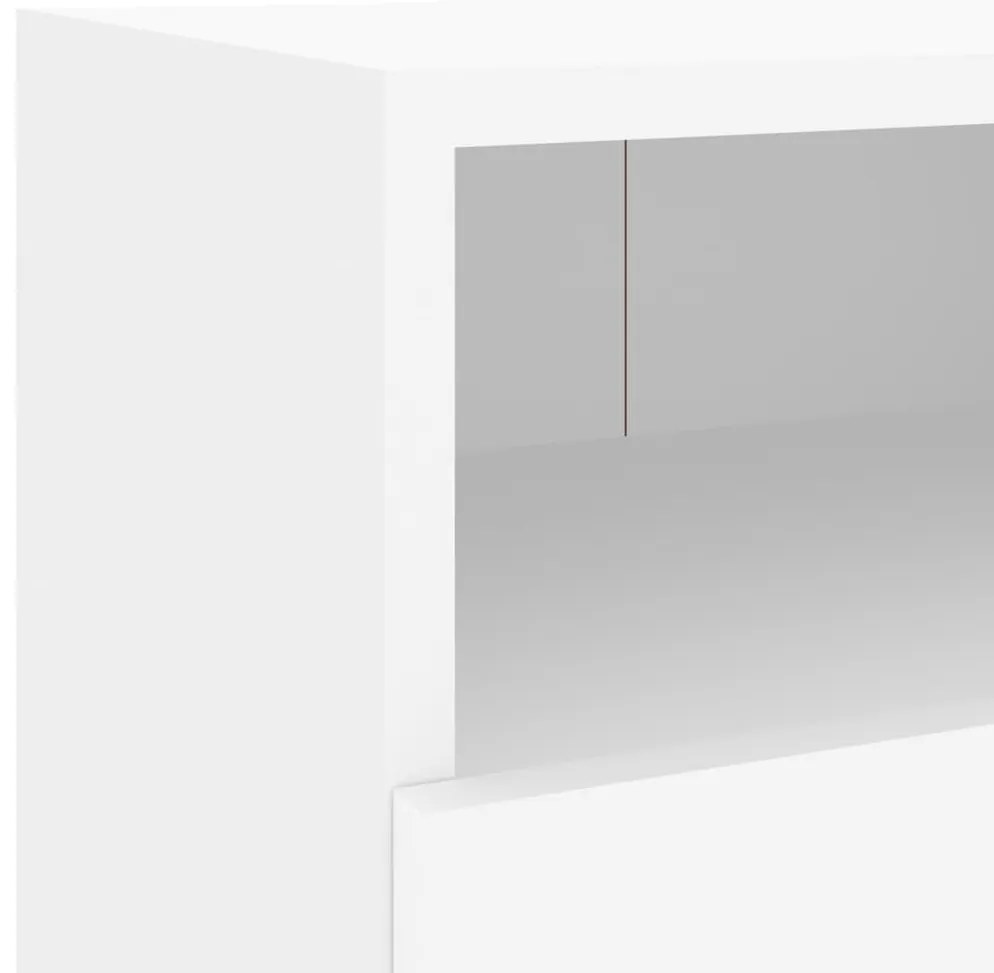 Móveis de parede p/ TV 2pcs 40x30x30cm derivados madeira branco