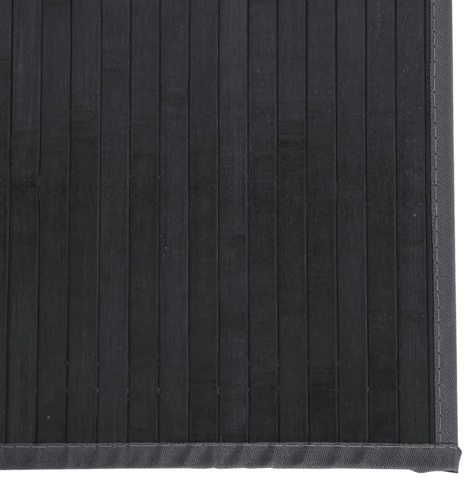 Tapete retangular 100x200 cm bambu cinzento