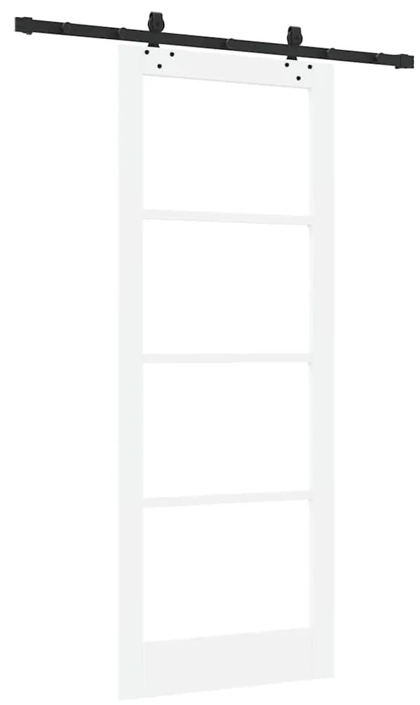 Conjunto de Porta Deslizante vidaXL com Hardware Branco 83x211 cm Made