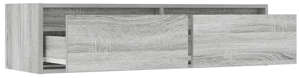 Móvel de TV com luzes LED 100X35,5x25 cm sonoma cinza