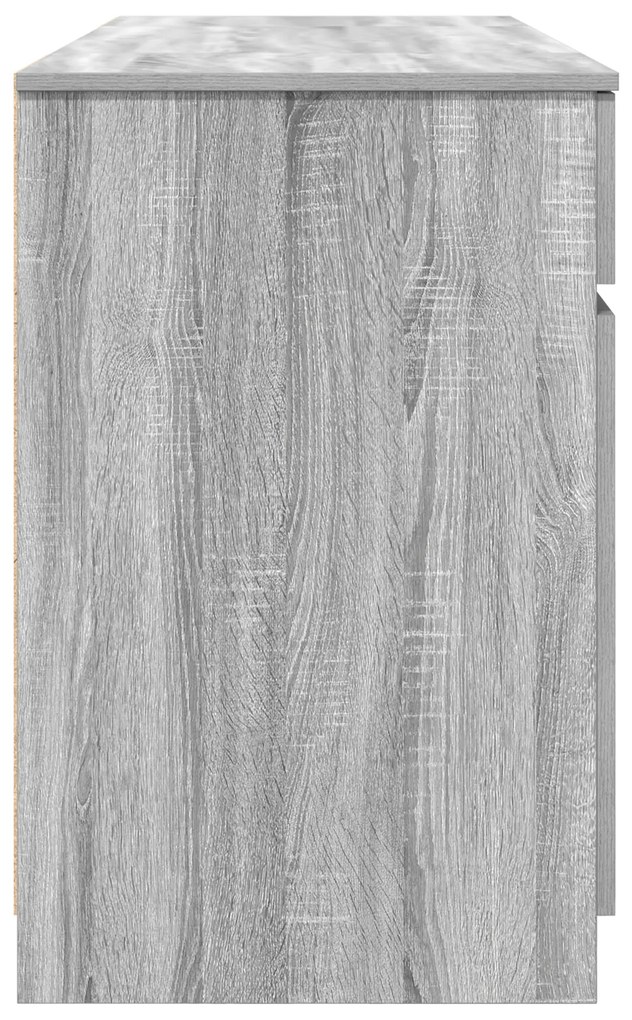 Mesa vidaXL Cinzenta Sonoma 140x49x76 cm Madeira engenheirada