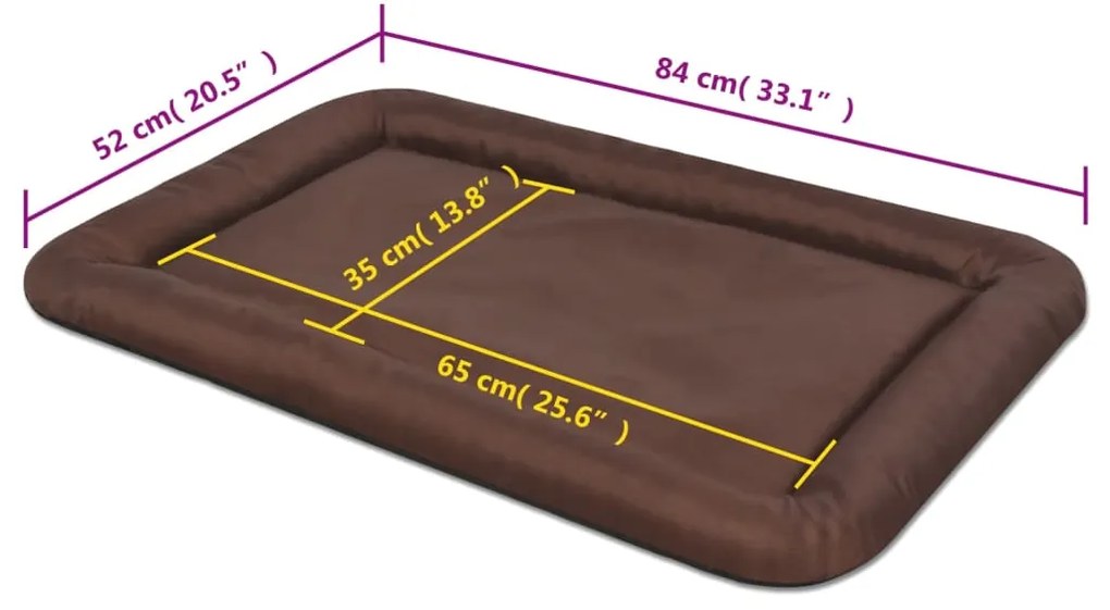 Colchão para cães tamanho XL castanho