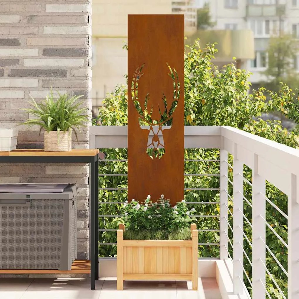 vidaXL Tela de Privacidade para Jardim Ferro Enferrujado 32 x 140 cm