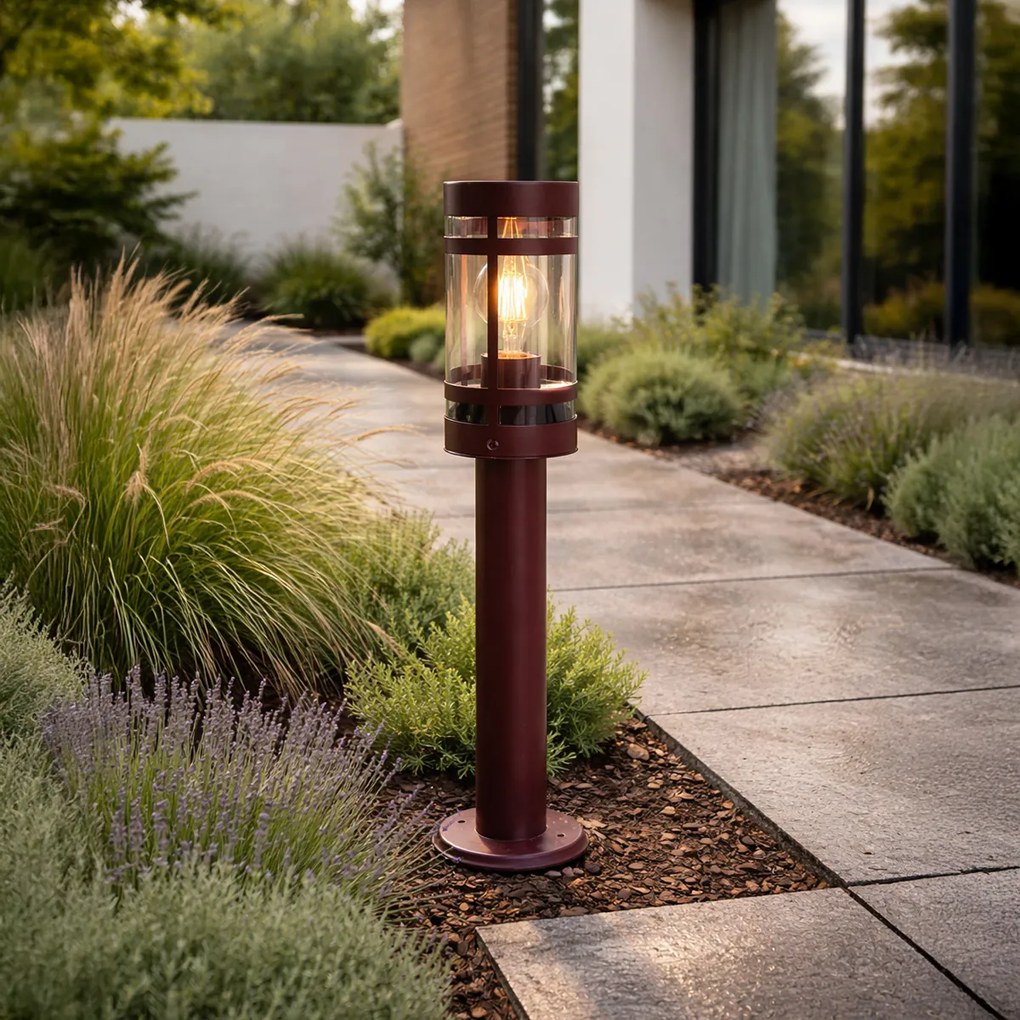 Candeeiro de Exterior Moderno Vermelho Escuro 50cm IP44 - Gleam